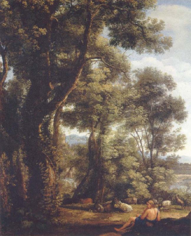 Claude Lorrain Landscape with a goatherd and goats oil painting picture